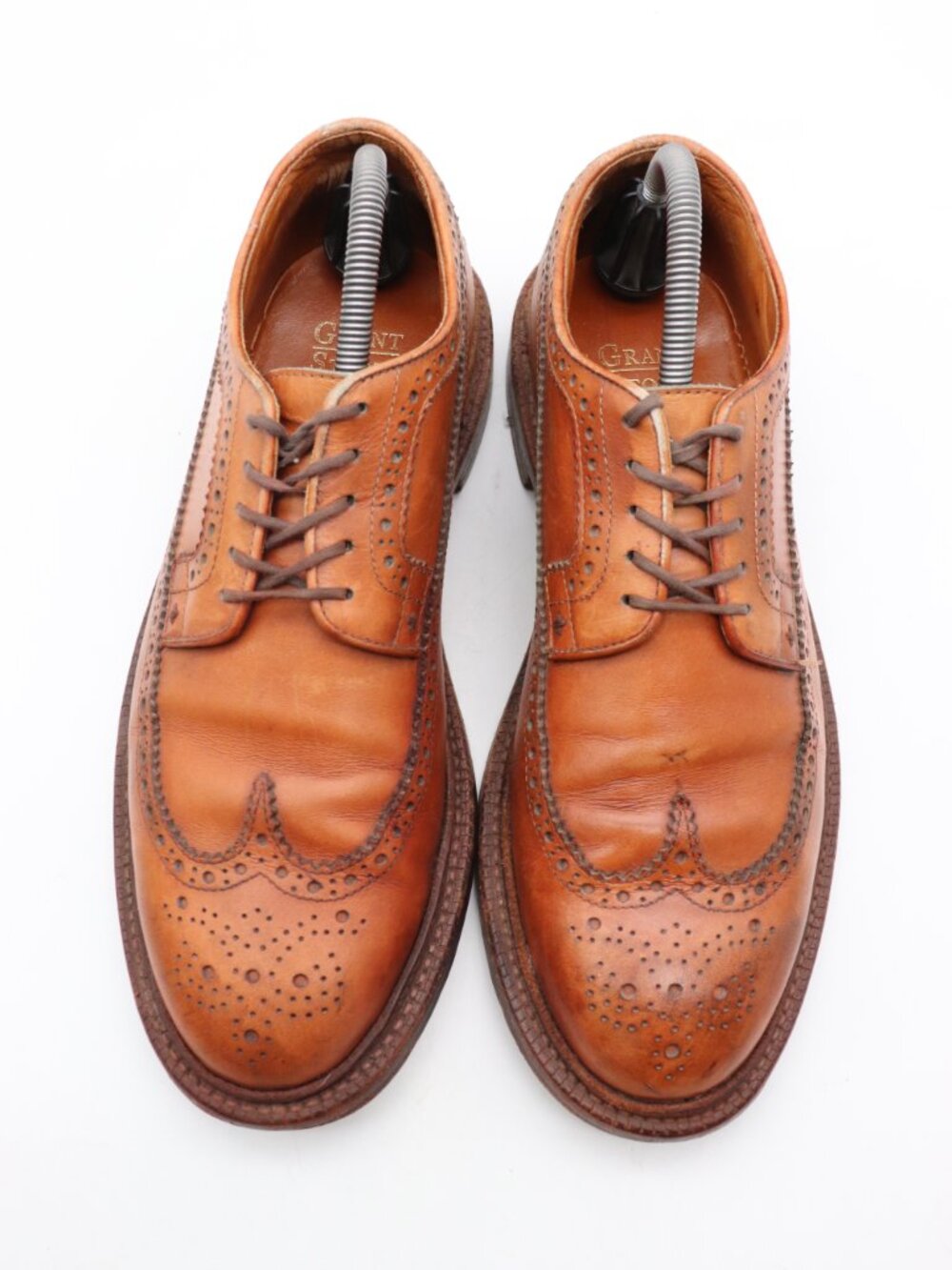 Grant Stone Longwing Men's Size 8.5 D US Brown Chromexcel Wingtip Dress Shoes